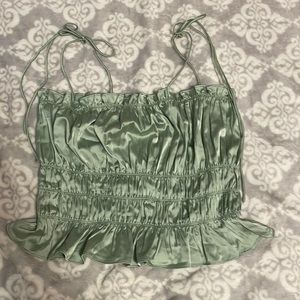 Forever 21 Satin Sage Top